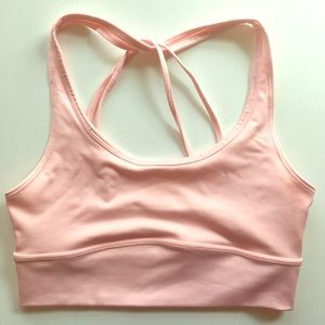 Strappy sports bra no padding baby pink-Ho…